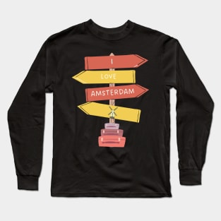 I Love Amsterdam Long Sleeve T-Shirt